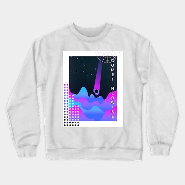 Comet Neowise Crewneck Sweatshirt by rikabird17